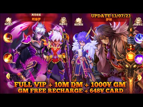 Update Clover Knight Idle P-Server + Full VIP, 10M DM, GM Free Recharge, 648¥ Card