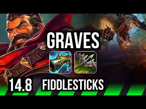 GRAVES vs FIDDLESTICKS (JGL) | 73% winrate, 14/3/3, Dominating | EUW Master | 14.8