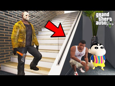 Franklin Found Jason Voorhees Inside His House in GTA 5 | SHINCHAN and CHOP