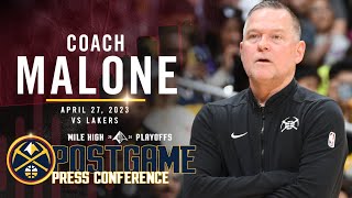 Coach Malone Full Postgame Four Press Conference vs. Lakers 🎙