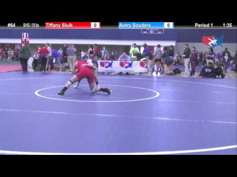 WM 59 KG Tiffany Sluik (Jamestown) vs Avery Souders (King)