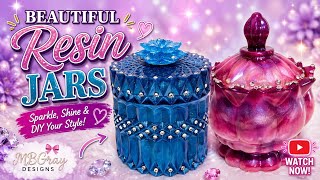 “Beautiful Resin Jars ✨ Sparkly DIY Creations You’ll Love!”