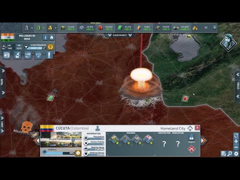 the biggest nuclear attack on CONFLICT OF NATIONS : WW3  (Apocalypse Day)