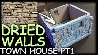 DIY Tabletop Town House - PT1: foundation and dried walls!