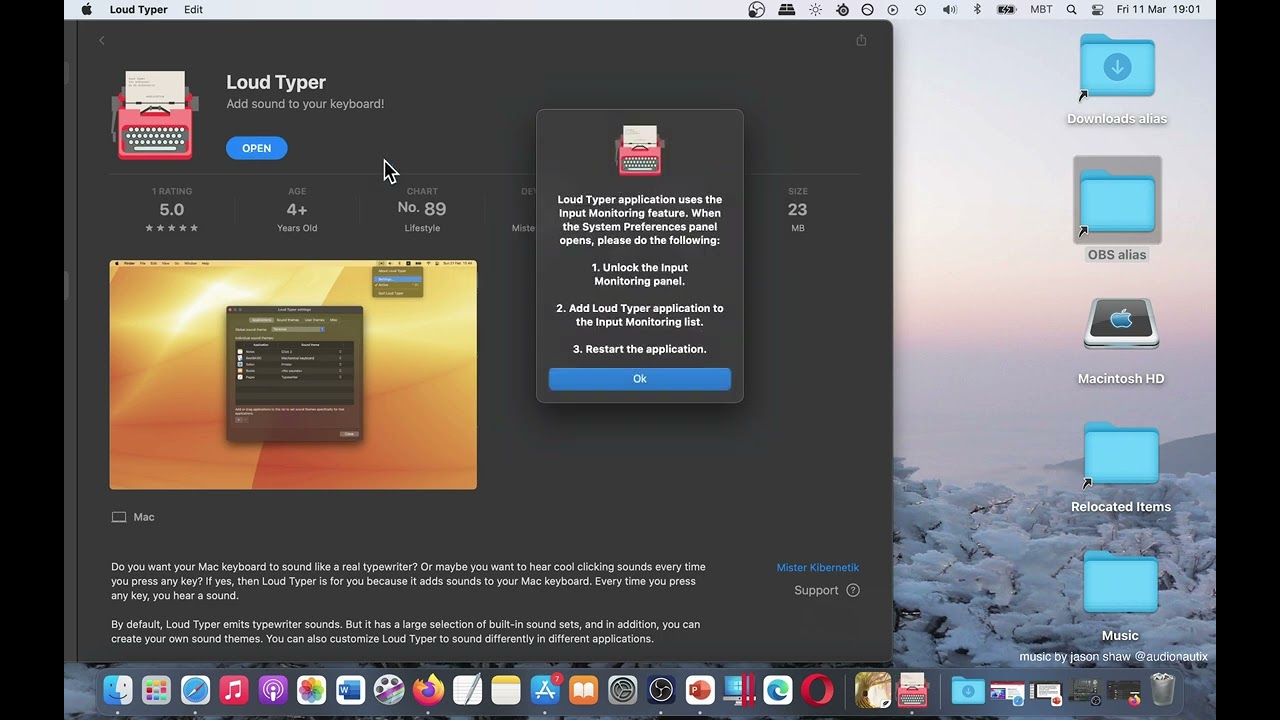 Loud Typer App [MAC] Basic Overview - Mac App Store
