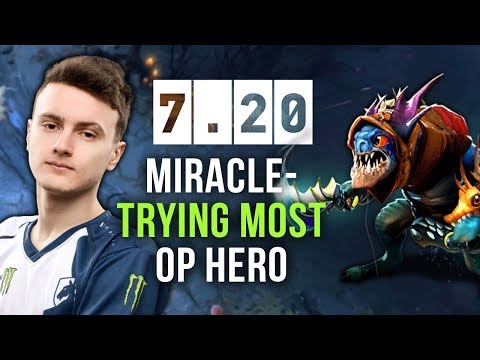 Miracle- Trying MOST OP Carry Hero of 7.20 Patch Slark - Rampage like M-GOD Dota 2