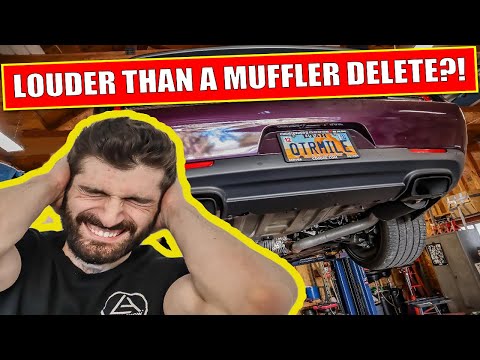 I SPENT MY STIMULUS CHECK ON DYNOMAX RACE BULLETS. CHOPPING OFF THE MUFFLERS ON MY BRAND NEW HELLCAT