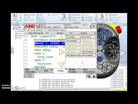 ABB IRC5 Robotics Access & Run Programs or Routines Move PP ...
