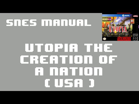 [SNES Manual] Utopia - The Creation of a Nation (USA) - Super Nintendo / Famicom