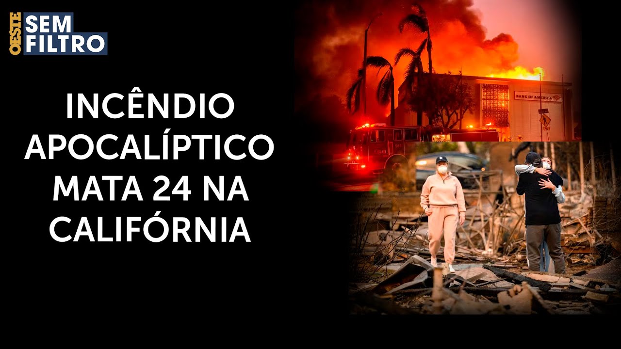 Chegada de ventos fortes aumenta alerta para novo pico de incêndio apocalíptico na Califórnia