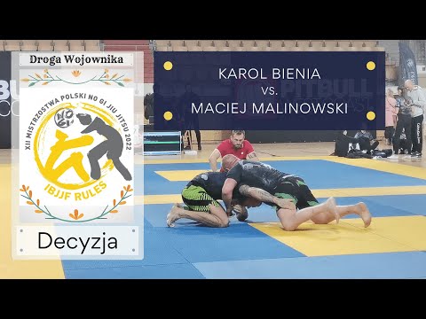Karol BIENIA vs Maciej MALINOWSKI - Finał Biały Master 1 +97,5 kg | XII Mistrzostwa Polski BJJ No-Gi