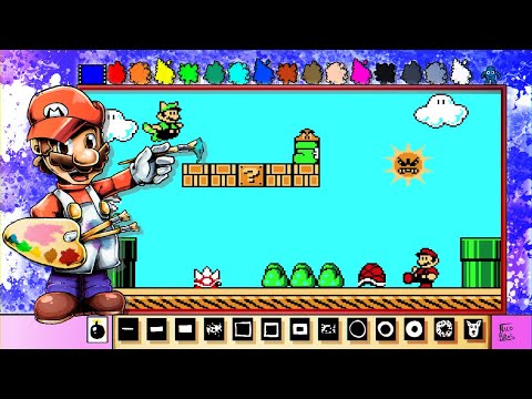 Mario Paint Creations - Super Mario Bros. 3 Pixel Art Scene