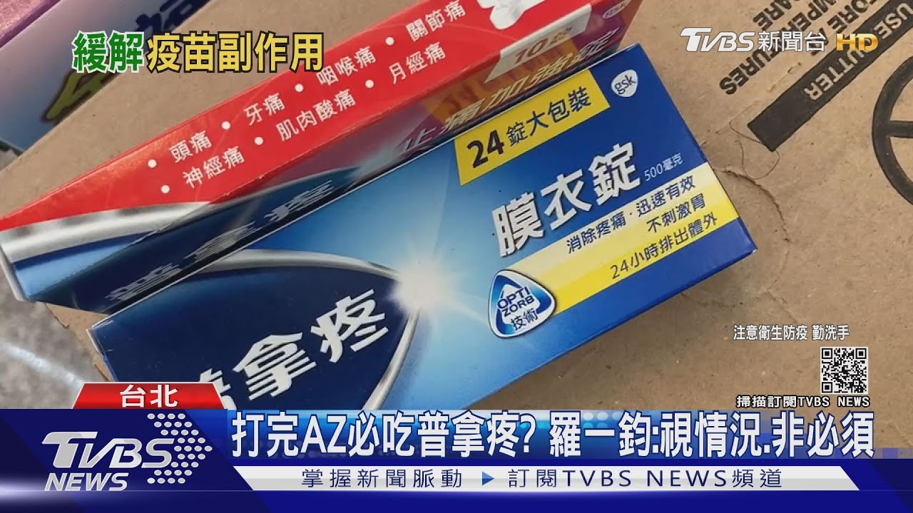 打完AZ必吃普拿疼? 羅一鈞:視情況、非必須