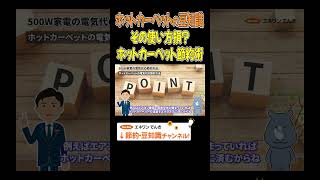 その使い方合ってる？ホットカーペットの節約術 #ホットカーペット #節約 #節電