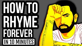 Learn To Rap: Create An INFINITE Number Of RHYMES In Under 10 Minutes