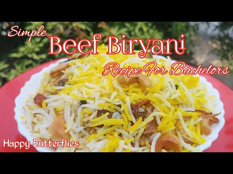 Beef Biryani recipe for beginners || Simple Beef Biryani recipe for Bachelors
