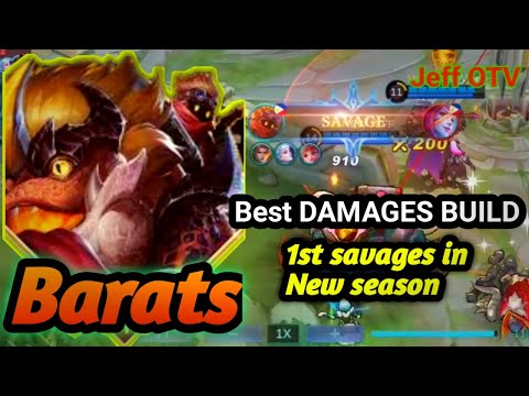 BARATS FIRST SAVAGES IN NEW SEASON | BARATS BEST BUILD MLBB