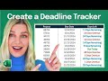 Create a Deadline Tracker in Excel (in 2 Simple Steps)