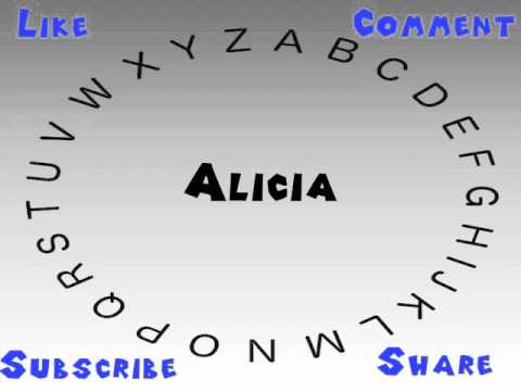How to Say or Pronounce Alicia