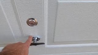 Installing a Garage Door lock on my shed!