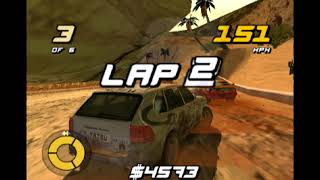 RALLY SHOX（ラリーショックス）[SHOX] 　プレイ動画 その4　FORT SHOXをCayenne Turboで走ってみた　[PS2]