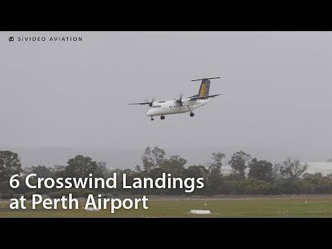 Gusty Crosswind Landings at Perth Airport.