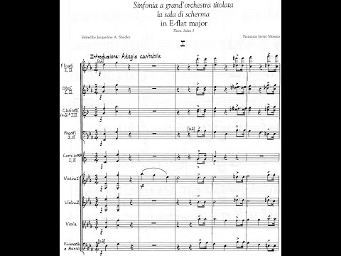 Francisco Javier MORENO: LA SALA DE ESGRIMA, Sinfonía en Mi bemol mayor (ca.1800) [Vídeo-Score]