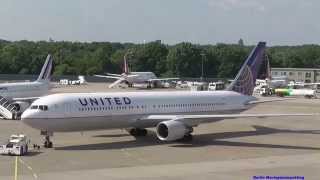 preview picture of video 'United Airlines Boeing 767-300ER N660UA Pushback, Taxiing, Take Off (Rotate) in Perfektion'