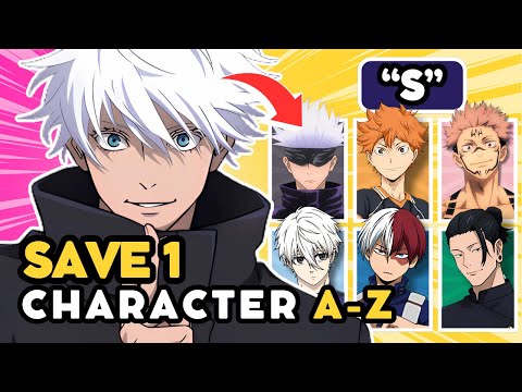 Save 1 ANIME CHARACTER for each LETTER (A-Z) 🔥✏️ [ANIME BOYS] | ANIME QUIZ