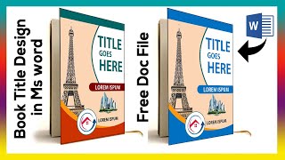 Book Title Design using Ms word || Free Doc file || Ms word Tutorial || Design Idea in Ms word ||