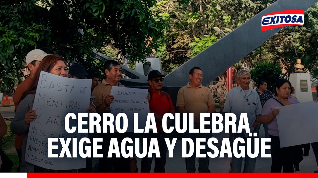 🔴🔵 Con pancartas en mano, vecino de Cerro La Culebra exigen obras de agua y desagüe