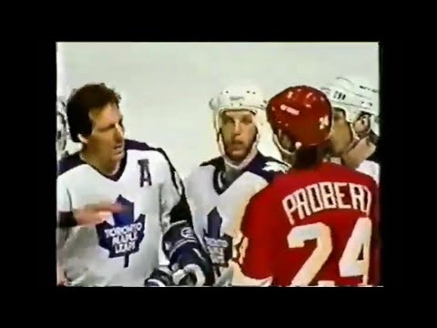 Red Wings - Maple Leafs rough stuff 4/9/88