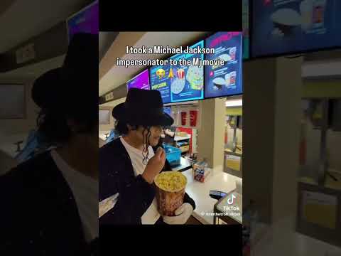 I took a Micheal Jackson impersonator to the MJ Movie #tiktok