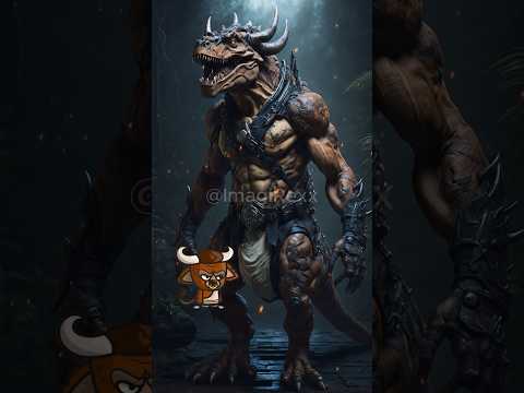 Trex - Minotaur. #trex #minotaur #mythical #dinosaur #shorts #yearofyou