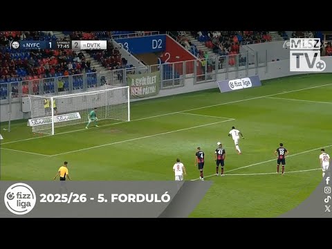 Nyíregyháza Spartacus FC – DVTK | 1-4 | (0-1) | Fizz Liga | 5. forduló | MLSZTV