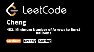 YouTube video 'LeetCode 452. Minimum Number of Arrows to Burst Balloons'