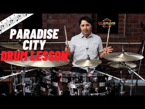 How to play Paradise City on Drums - Guns n Roses - Drum Lesson