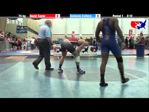 David Taylor vs. Santonio Cathery at 2013 ASICS University Nationals - FS