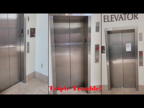 [EL] Triple Trouble Schindler HT VR 330A Hydraulic Elevators at SouthPark Mall (Charlotte, NC)