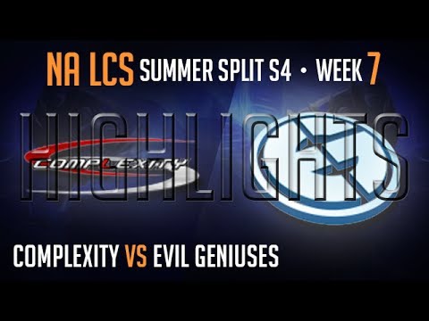LCS Highlights Complexity vs Evil Geniuses Super Week 7 NA Summer 2014 S4 COL vs EG W7D2 Season 4