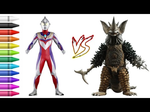 MEWARNAI ULTRAMAN TIGA VS MONSTER TYRANT