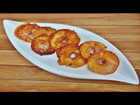 Recipe: Baked apple rings with cinnamon and sugar / Bake apple rings in batter