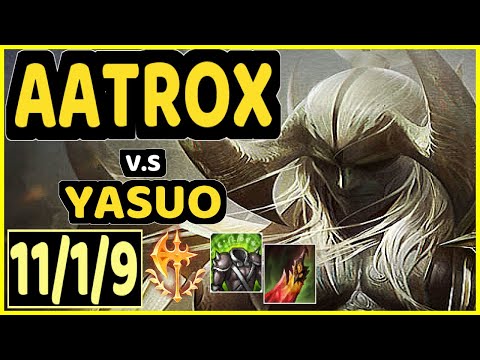 MILICA (AATROX) vs YASUO - 11/1/9 KDA MID GAMEPLAY - EUW Ranked MASTER