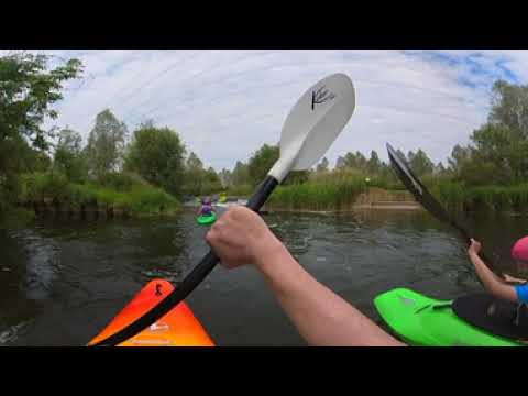 Kayaking River Stour Weir and Surfing