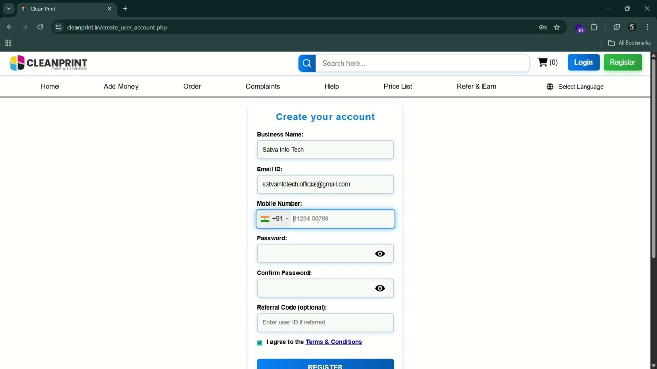 How To Register On Cleanprint Website