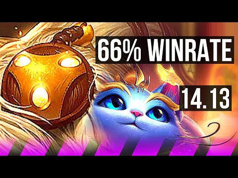 BARD & Heimerdinger vs YUUMI & Zeri (SUP) | 66% winrate, 21k DMG, 2/4/26 | EUW Grandmaster | 14.13