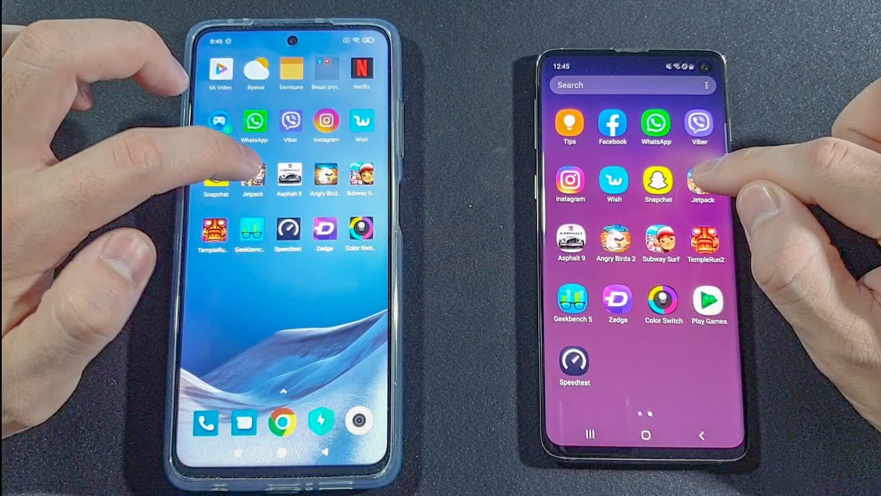 Xiaomi Poco X3 NFC vs Samsung S10 Comparison Speed Test