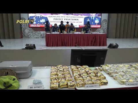 POLDA JATIM BONGKAR PEREDARAN 84 KG SABU JARINGAN FREDY PRATAMA