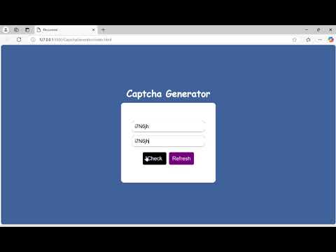 Captcha Generator Using Javascript Web Devil Htmlcss Amd Js