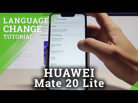 How to Change Language of HUAWEI Mate 20 Lite - Set Up Language Settings